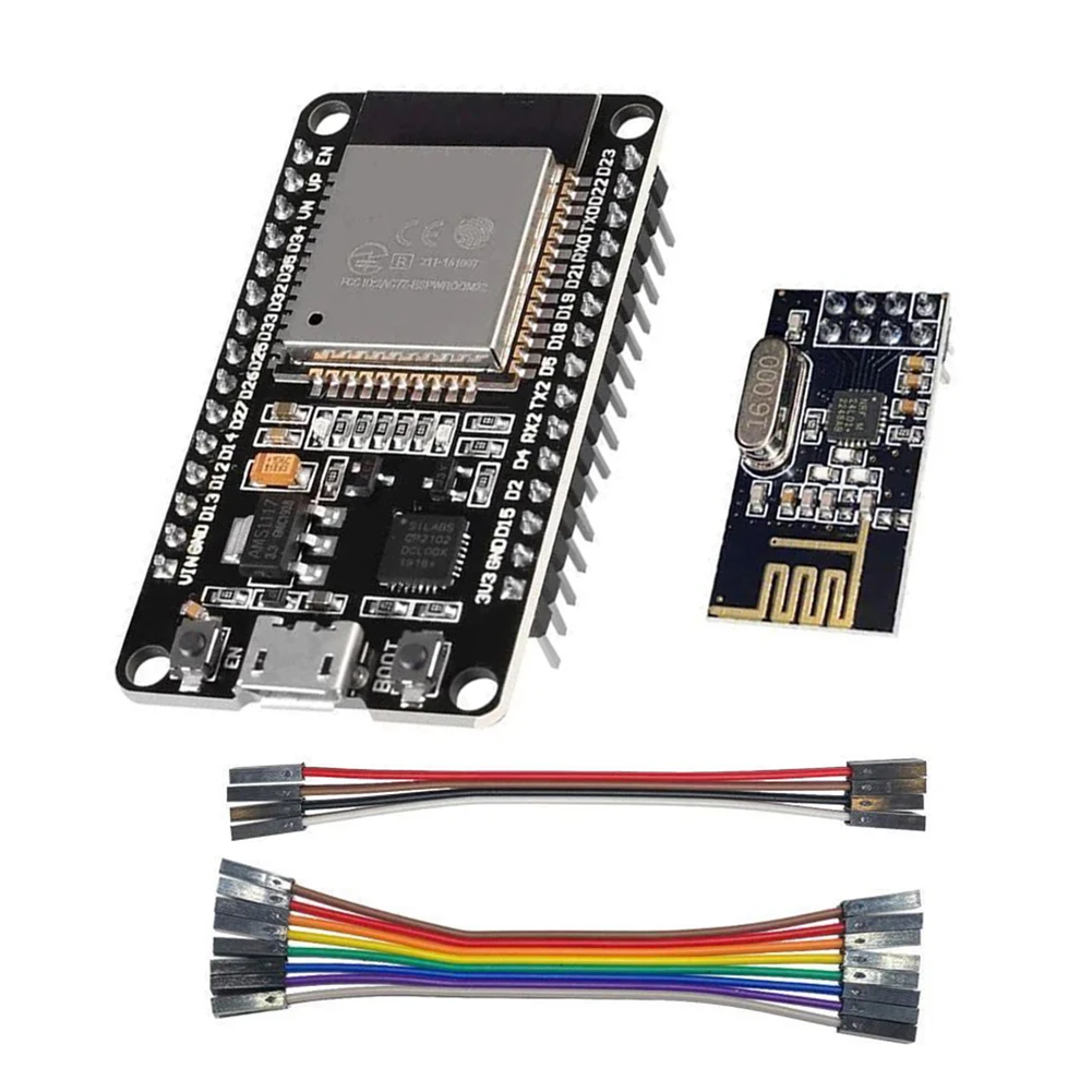Фото Открытый DTU для Hoymiles DIY Kit ESP32 + NRF24L01 + кабель для HM1200 HM1500 TSun 350 TSun 400 со сверхнизким энергопотреблением №1