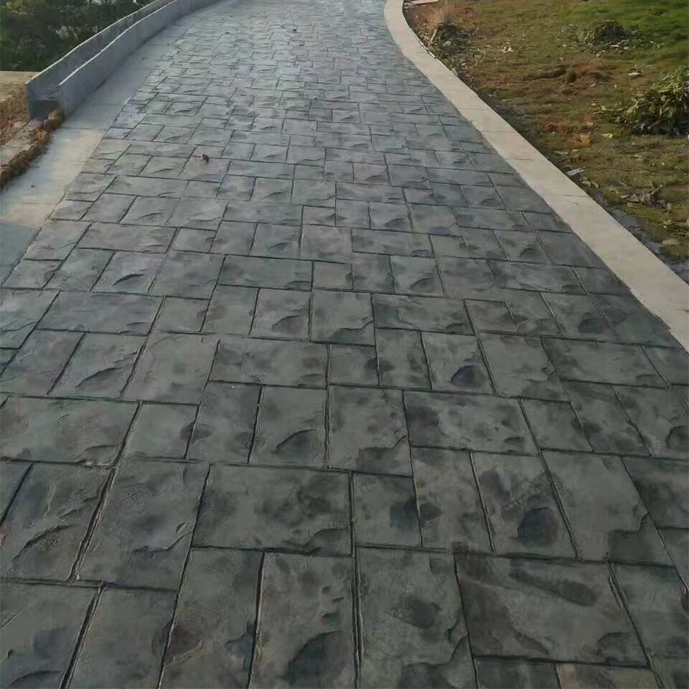 Concrete Embossed Floor Mold Compression Molding Material Cement pavement Printing Fan-shaped Stone Pattern