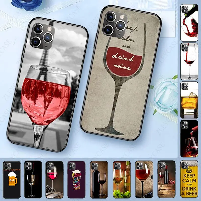 Чехол для телефона iphone 14PLUS 12pro 13pro 11pro max 5s 6s 7 8plus x xr xsmax 12 13mini se, чехлы с надписью keep calm and drink a beer wine