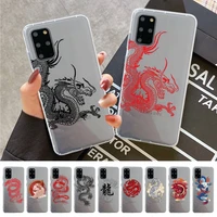 dragon phone case for samsung s20 s10 lite s21 plus for redmi note8 9pro for huawei p20 clear case