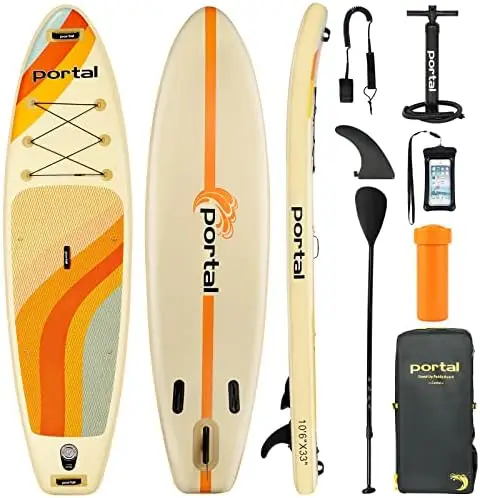 

Inflatable Paddle Board for Adults, 10'6'' /11'6'' Stand Up Paddleboards, Non-Slip Deck Blow up Paddle B