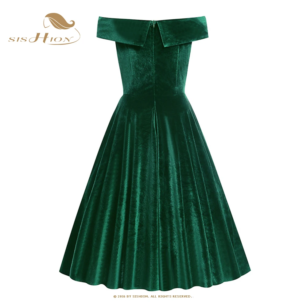 Женское кружевное платье SISHION VD3333 черное винтажное готическое с высокой талией