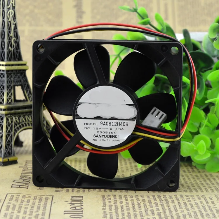 

Новый оригинальный 3-проводной охлаждающий вентилятор 9A0812H409 8025 8 см 12В 0.13A
