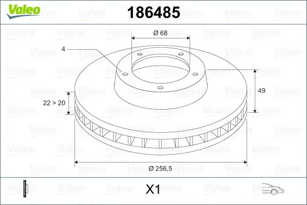 

186485 for ten brake mirror air P11 PRIMERA P11 PRIMERA ALMERA 00 × 4