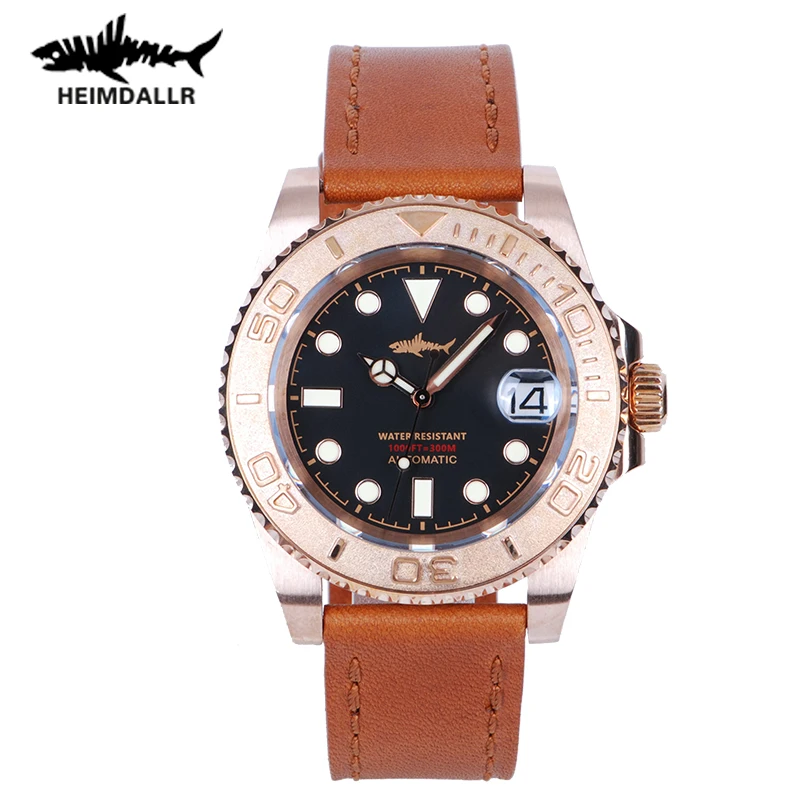 

Мужские часы HEIMDALLR из бронзы для дайвинга с зеленым циферблатом 41 мм и сапфировым стеклом, водонепроницаемость 30 бар, японские автоматическ...