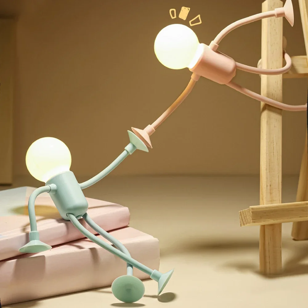 Сменная форма забавный спортсмен ночник кнопка батарея настольная лампа