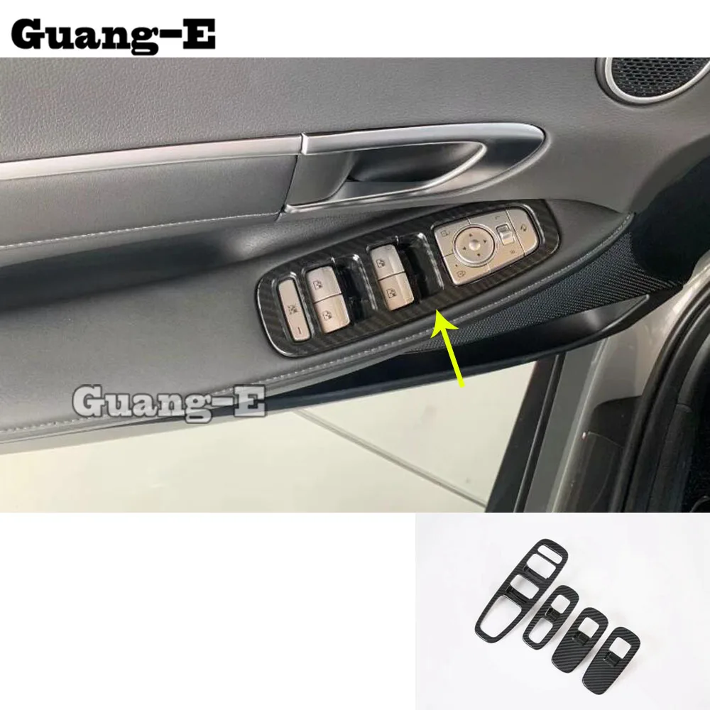 

Car Styling Inner Door Window Glass Switch Panel Cover Trim Lift Frame Armrest Handrail For Hyundai Sonata 10Th DN8 2020 2021