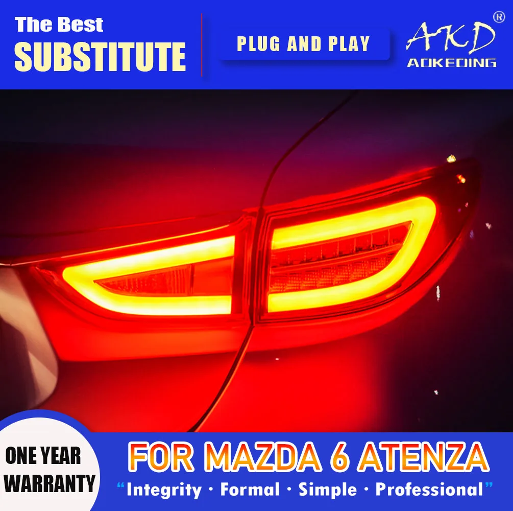 

AKD Tail Lamp for Atenza LED Tail Light 2013-2018 Mazda 6 Mazda6 Rear Fog Brake Turn Signal Automotive Accessories