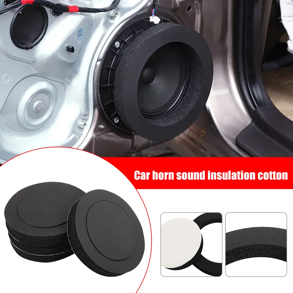 

Universal 4PCS Car Speaker Insulation Ring Soundproof Cotton Pad Bass Door Trim Sound Audio Speakers Auto Accessories
