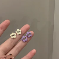 fashion new earring trend exquisite enamel flower earrings for girls korean zircon jewelry party gifts 2022