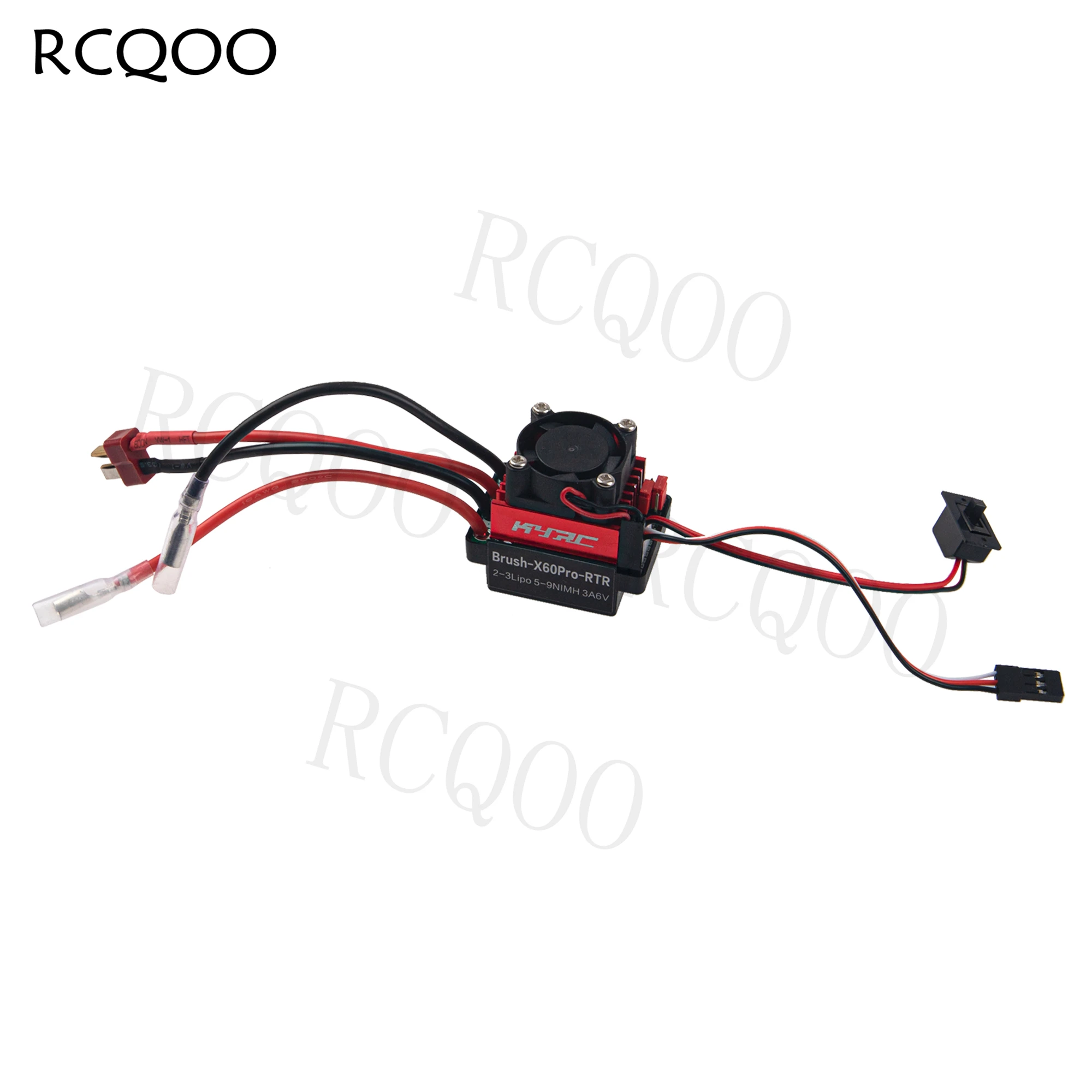 

RC Car 60A Brushed ESC Electric Speed Controller 6V/3A with Cooling Fan for Traxxas TRX-4 RC4WD D90 HSP Tamiya Redcat Axial