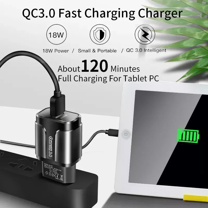 

Quick Charge QC 3.0 USB US EU Charger Mobile Charger Wall Fast Charging Adapter