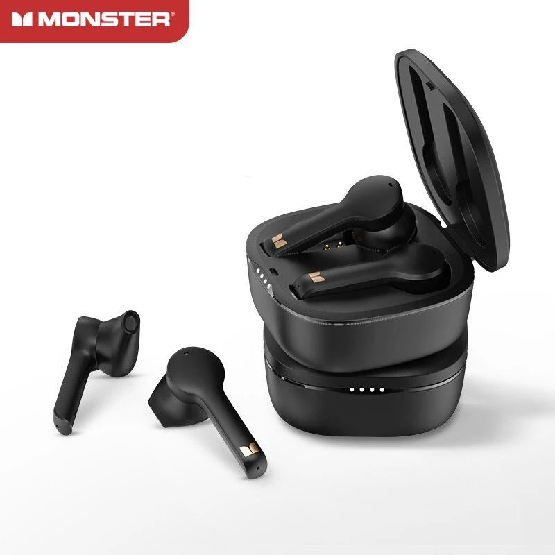 

Original Monster Clarity 550 LT TWS Headset Half In-Ear Bluetooth Headphones HIFI Dual Mic Noise Cancelling waterproof Earphone