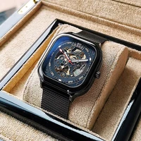 skeleton watch mens mechanical watch automatic fashion mens trend student waterproof mens watch