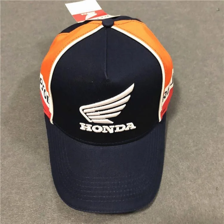 

2023 New Hondas fashion all-match motorcycle hat off-road hat racing duck tongue baseball cap wings letter embroidered sun hat