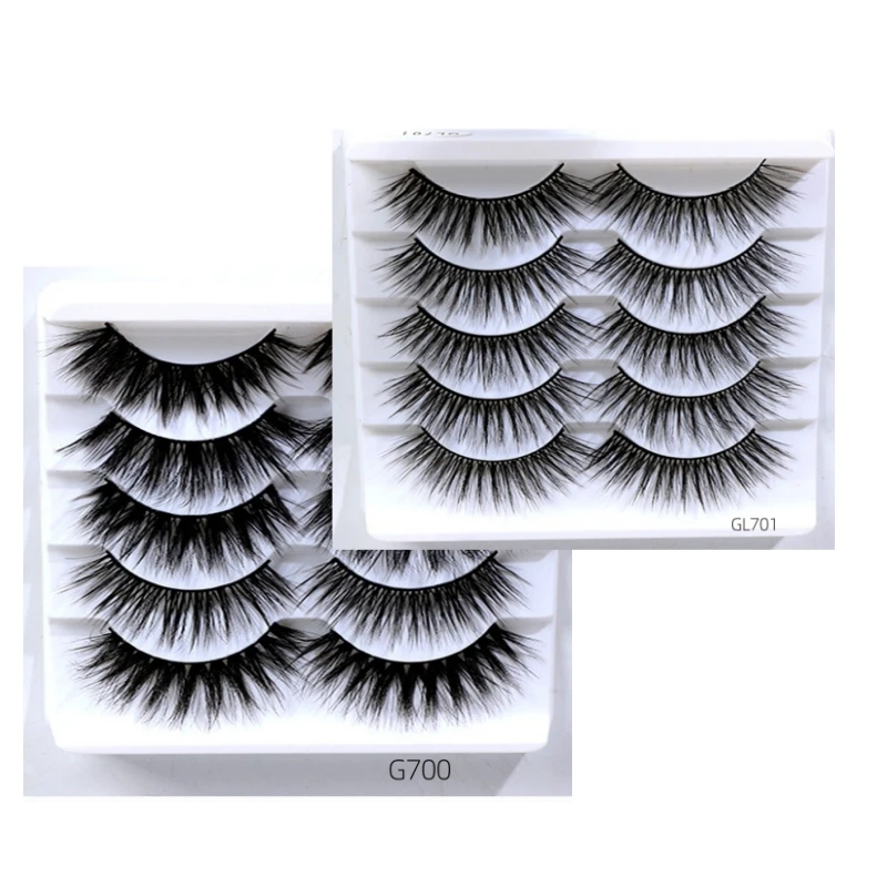 5 пар/лоток 3D искусственная норка прочный и долговечный многоразовый черный