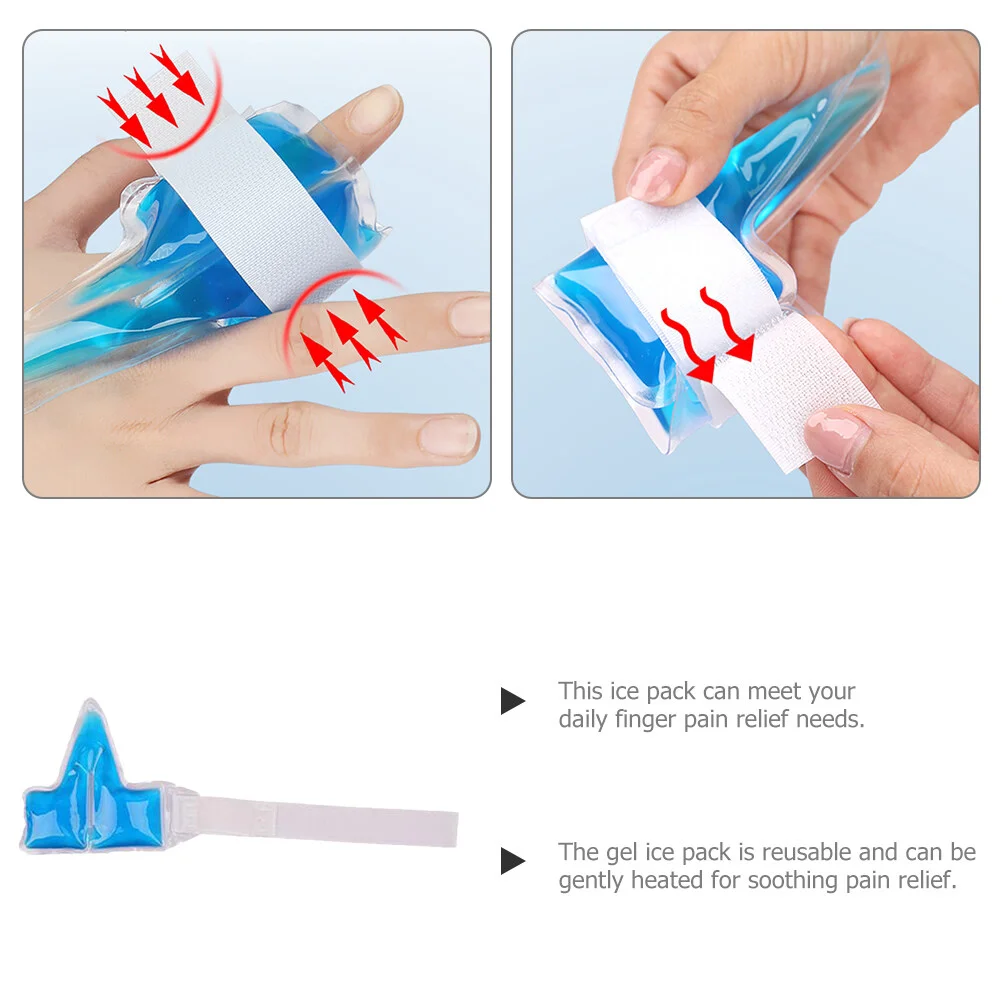 

Finger Ice Therapys Gel Finger Cot Reusable Sleeve Toe Cooling Skin Friendly 31.5x12.5cm Protective Blue Covers