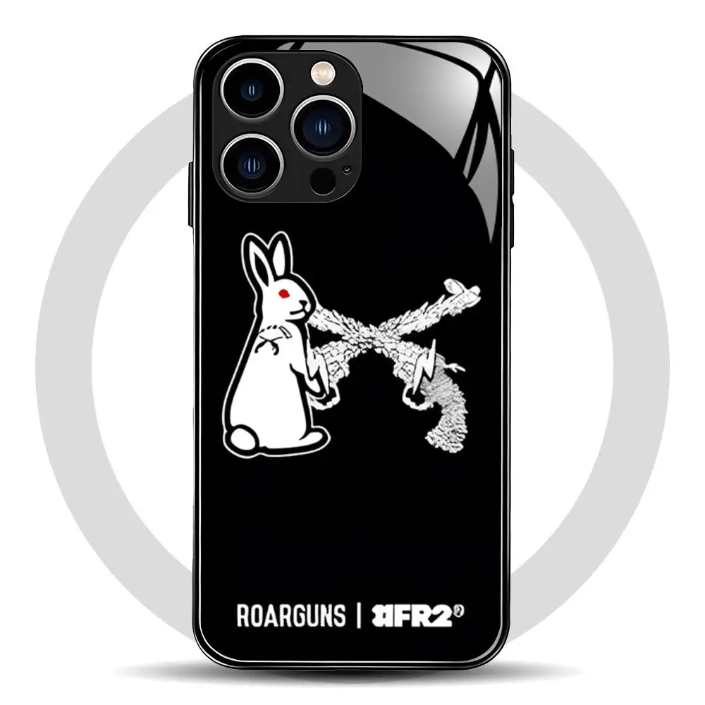 Фото Горячая новинка: Стеклянный магнитный чехол F-Fxxking R-Rab-bits LOOG для iPhone 17 Air, 16, 15, 14, 13, 12, 11 Plus, Mini, Pro, Max №5