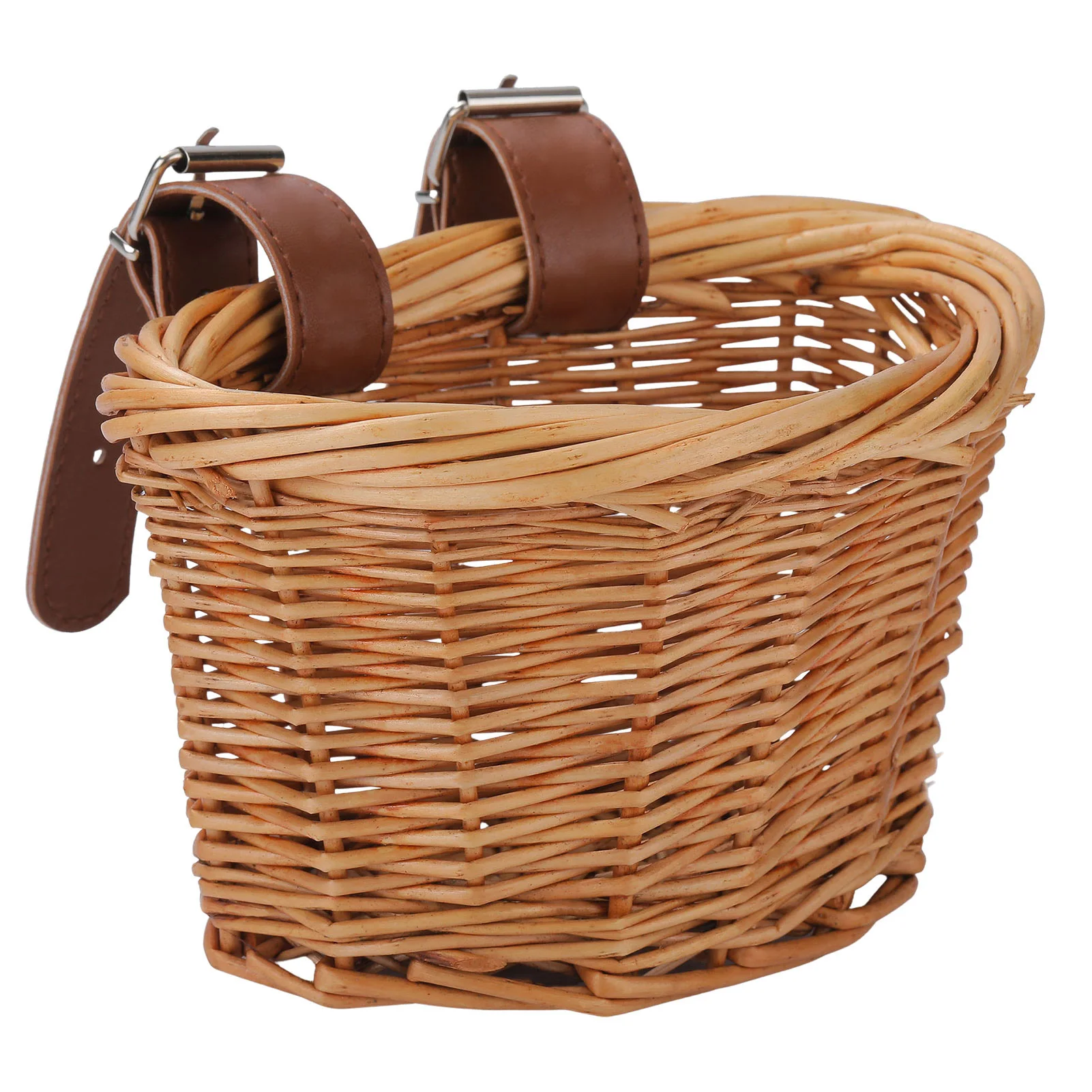 Bicycle Front Wicker Woven Basket for Kids Bike Scooter Hand