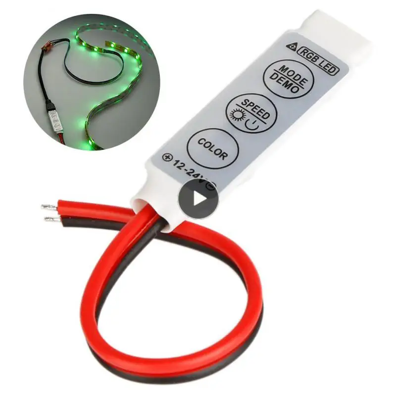 

Mini Led Dimmer Controller 3 Keys Single Color Ultra Thin DC12V-24V Led Strip Load Current L42 * W12 * H3mm For LED Light Lamp