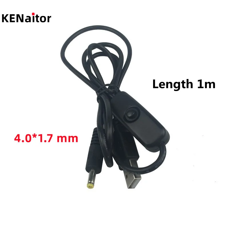 

Зарядный кабель USB-DC 4,0*1,7 мм с кнопкой 501, линия прямого тока, полностью медное зарядное устройство постоянного тока, кабель маршрутизатора PSP