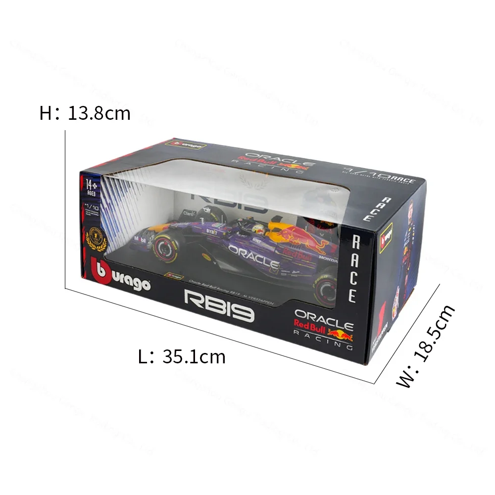 Bburago 1:18 Red Bull RB19 2023 Майами Лас-Вегас GP # 16 55 F1 Racing Formula Car Статическая литая под