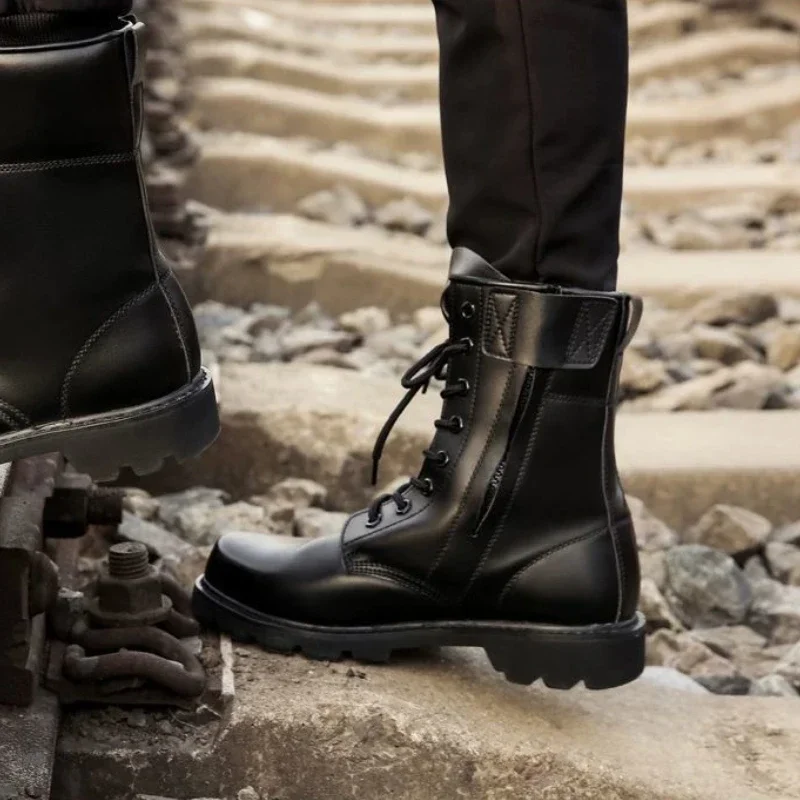 Рабочая защитная обувь для мужчин мужские мотоциклетные ботинки высокого