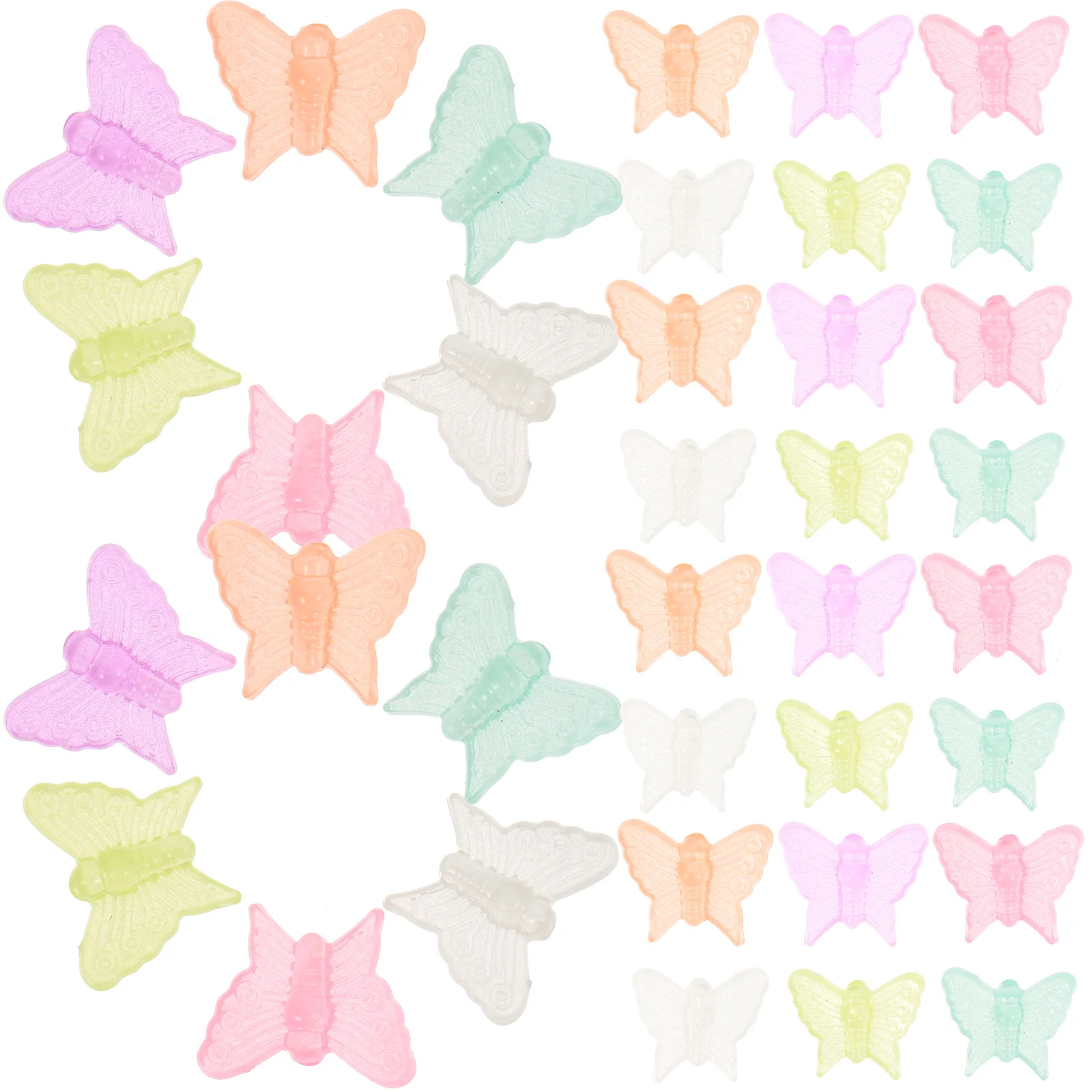 

Beads Makingloose Jewelry Diy Acrylic Spacer Bracelet Glass Changing Color Crystal Craft Supplies Transperent Shape Butterflies