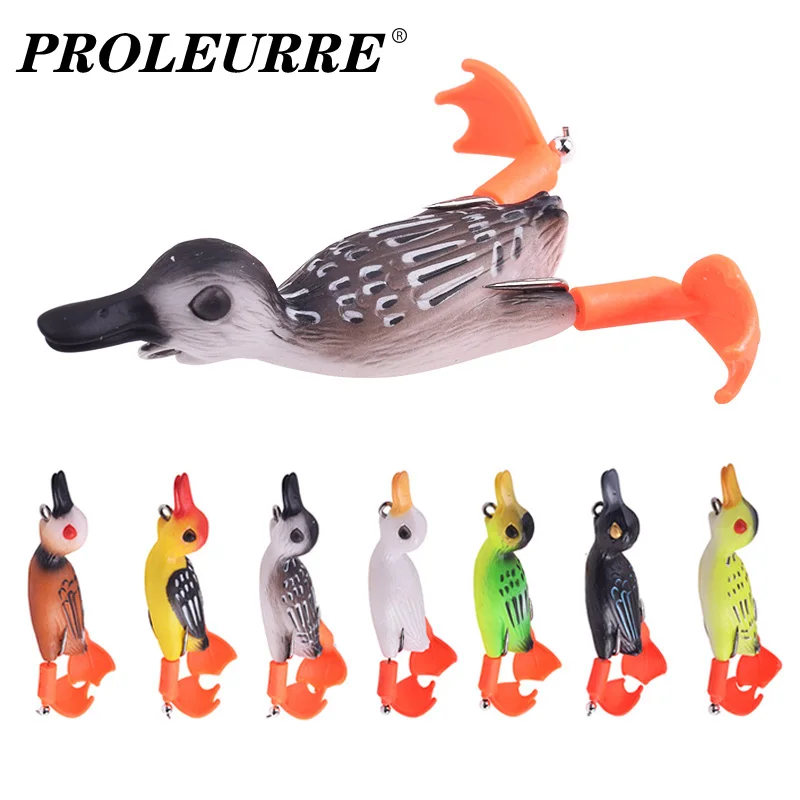 Двойной пропеллер Flipper Мягкий приманка 9см 11,5г Верховодящий силиконовый утка Рыболовный наживка Искусственные воблеры для бассов Swimbait.