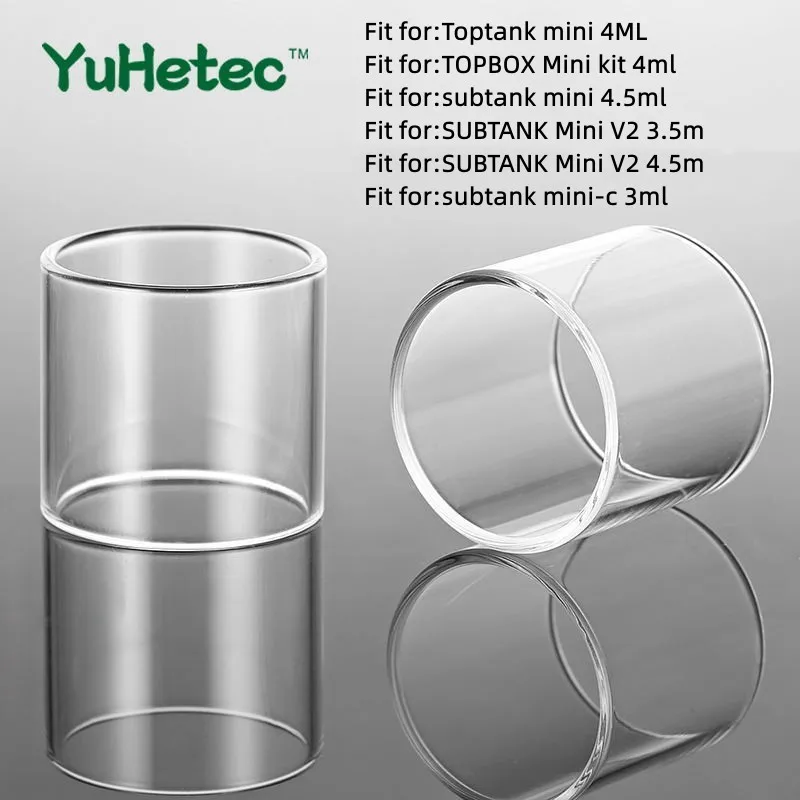 

2PCS YUHETEC Replacement Glass Tube for Kanger KangerTech Subtank Toptank TOPBOX Mini V2 Mini-c RTA Tank Kit Glass