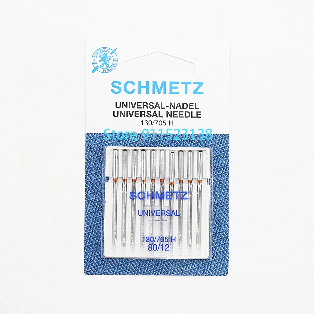 

10 Pcs Genuine Germany Schmetz Universal Needle 130/705 H 80/12 For Household Sewing Machin