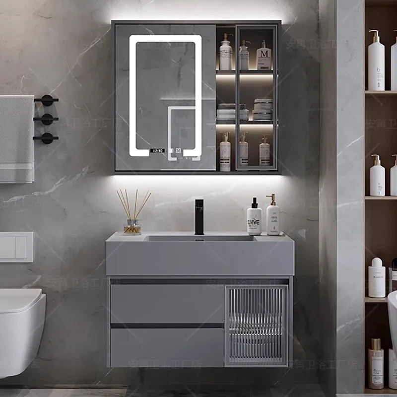 Шкафы для ванной комнаты с умывальником органайзер хранения витрина макияжа