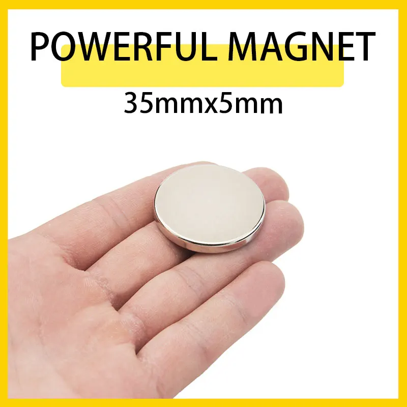 

1/2/3/5/10PCS 35x5mm Round NdFeB Super Strong Neodymium Magnet N35 Super Powerful imanes Permanent Magnetic Disc