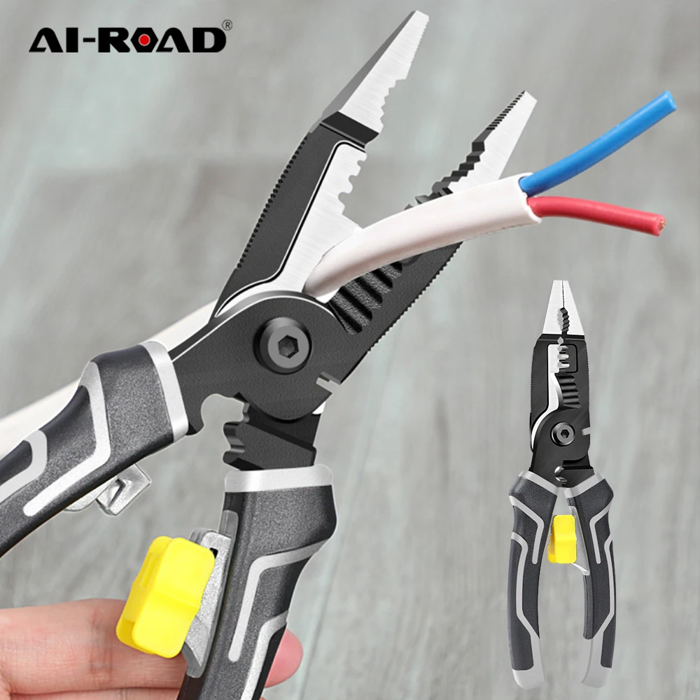 

9 in 1 Multifunction Electrician Pliers Long Nose Pliers Combination Pliers Stripper/Crimper Pliers Diagonal Pliers Hand Tools