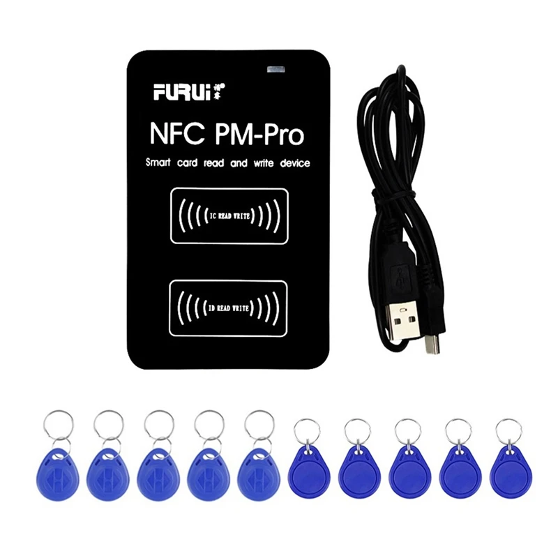 

FURUI RFID Decoding Duplicator NFC Smart Chip Card Reader 13.56Mhz Badge Clone 125Khz Token Tag Writer PM Pro Key Copier