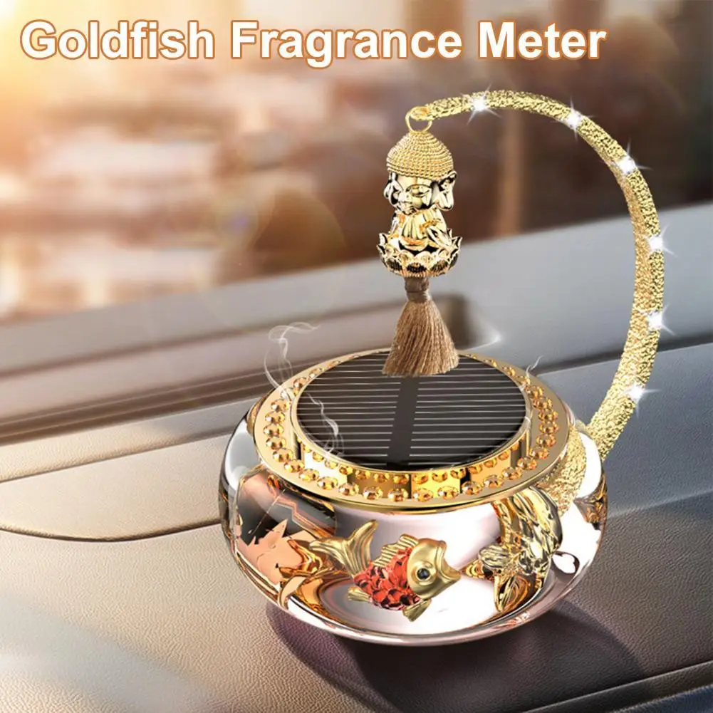 

Car Air Freshener Solar Energy Long-lasting Rotating Interior Dashboard Car Buddha Ornament for SUV