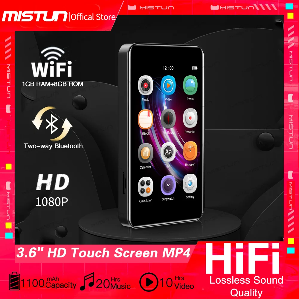 2022NEW WiFi Android MP4/MP3-плеер Bluetooth 3 6 &quotHD Full Touch ISP экран HIFI MP3-плеер с