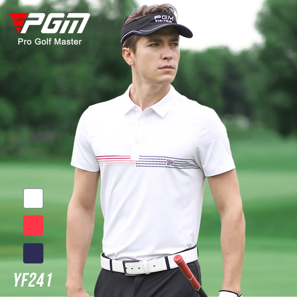 

PGM одежда для гольфа мужские футболки с коротким рукавом быстросохнущая ткань Летняя мужская одежда