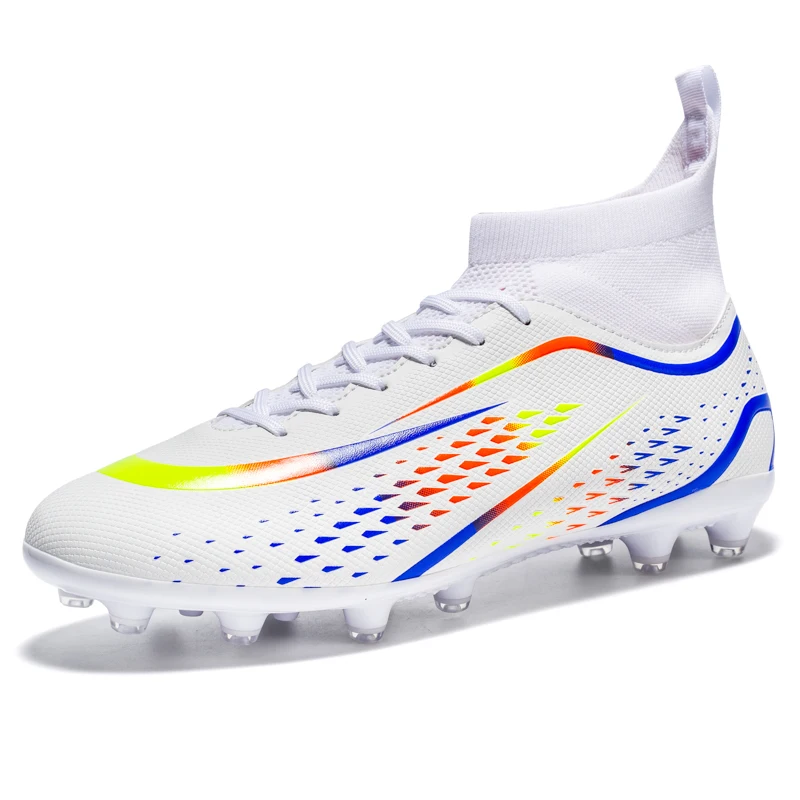 2024 дышащая мужская футбольная обувь TF/FG высокие кроссовки-носки нескользящие