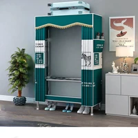 simple steel pipe cloth wardrobe reinforcement bedroom assembly cabinet hanging floor clothes storage rack household furniture