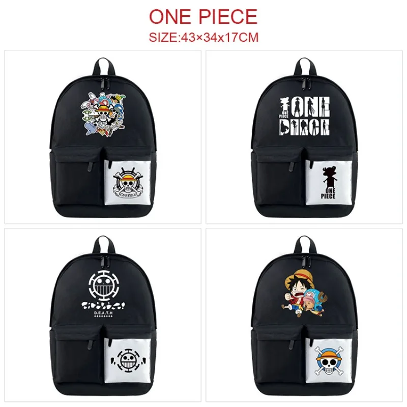 

One Piece Peripheral Backpack One Piece Anime School Bag Color Matching Outdoor Travel Bag Computer Bag Satchel