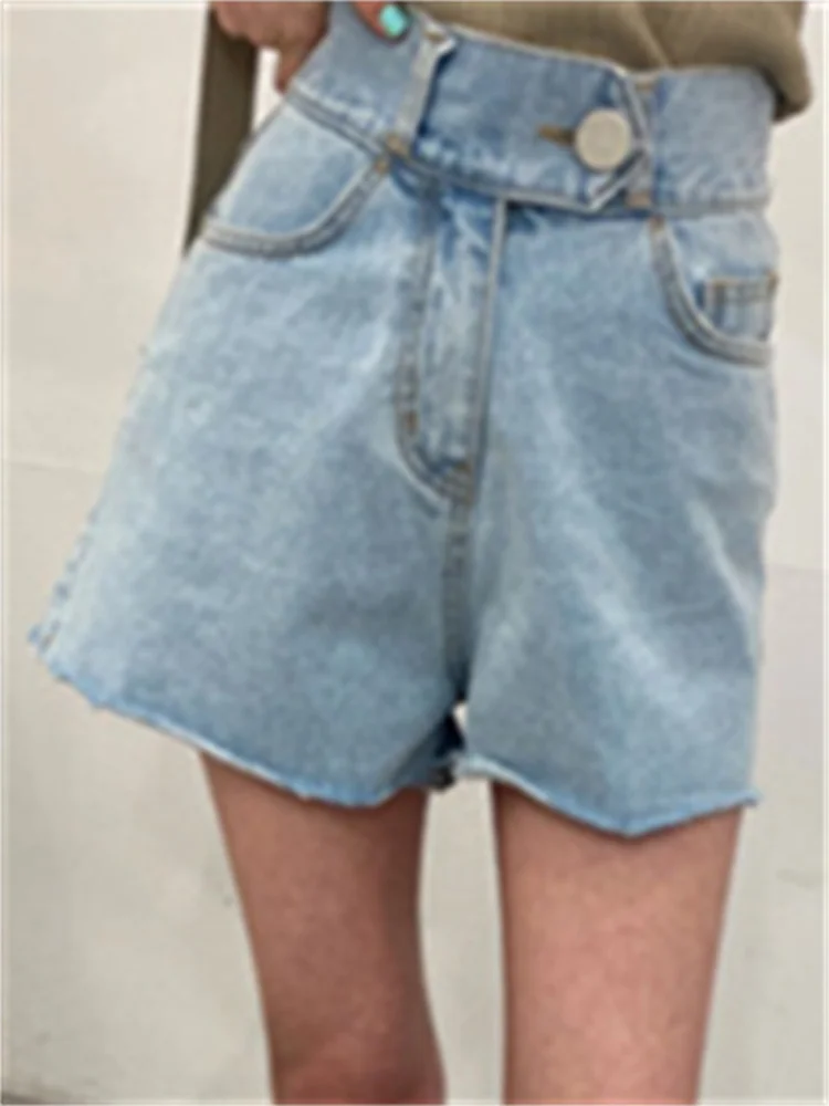 

Syiwidii Jeans Shorts for Women Summer 2023 New High Waisted Baggy Ripped Wide Leg Short Casual Korean Fashion Vintage Shorts