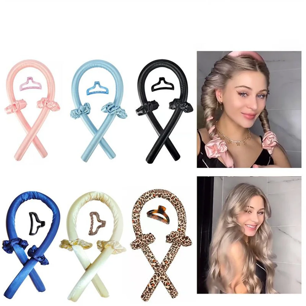 

Slik Satin Heatless Curling Rod Headband No Heat Hair Curlers Ribbon Hair Rollers Soft Curl Bar Wave Formers Hair Styling Tools