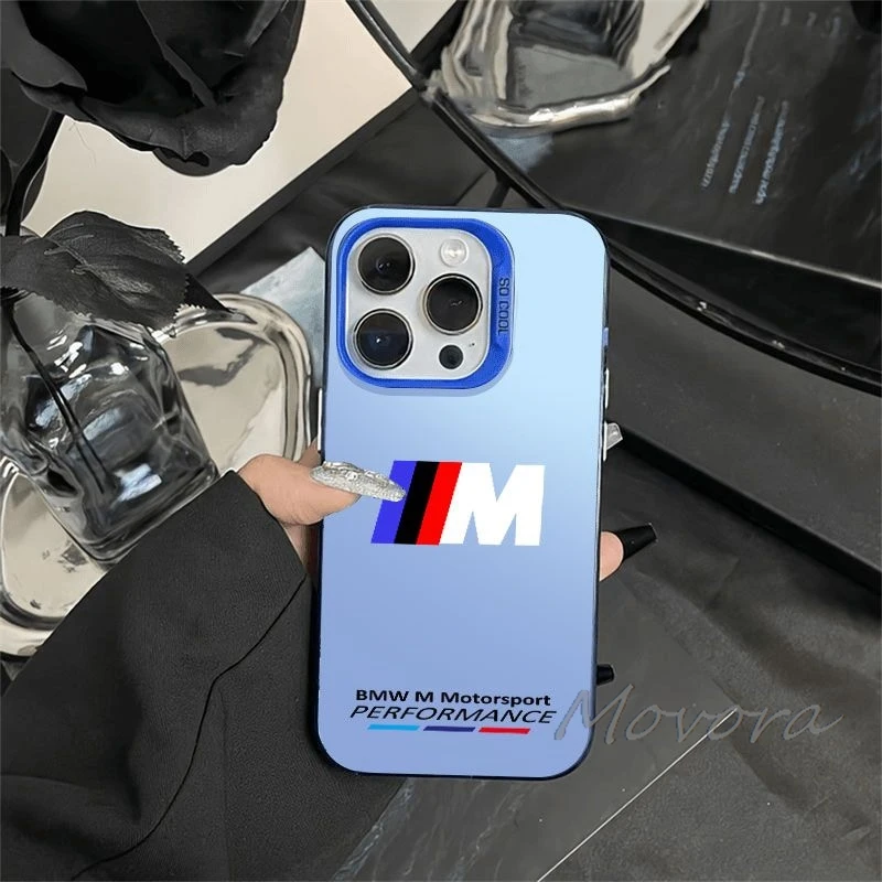 Чехол для телефона B-BMW-Car для iPhone 17 Air 16 E 15 14 Plus 13 12 11 Pro Max 2, мягкий матовый, прозрачный, с эффектом желе, 2-в-1, с наклейками (art.: 3920daf7edc04) - 3920daf7edc04