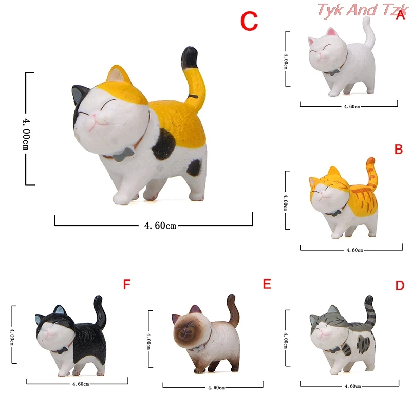 

4.6*4cm Lovely Cat Ornaments Creative Girl Ornaments Student Personality Home Decoration Accessories Desktop Model Birthday Gift