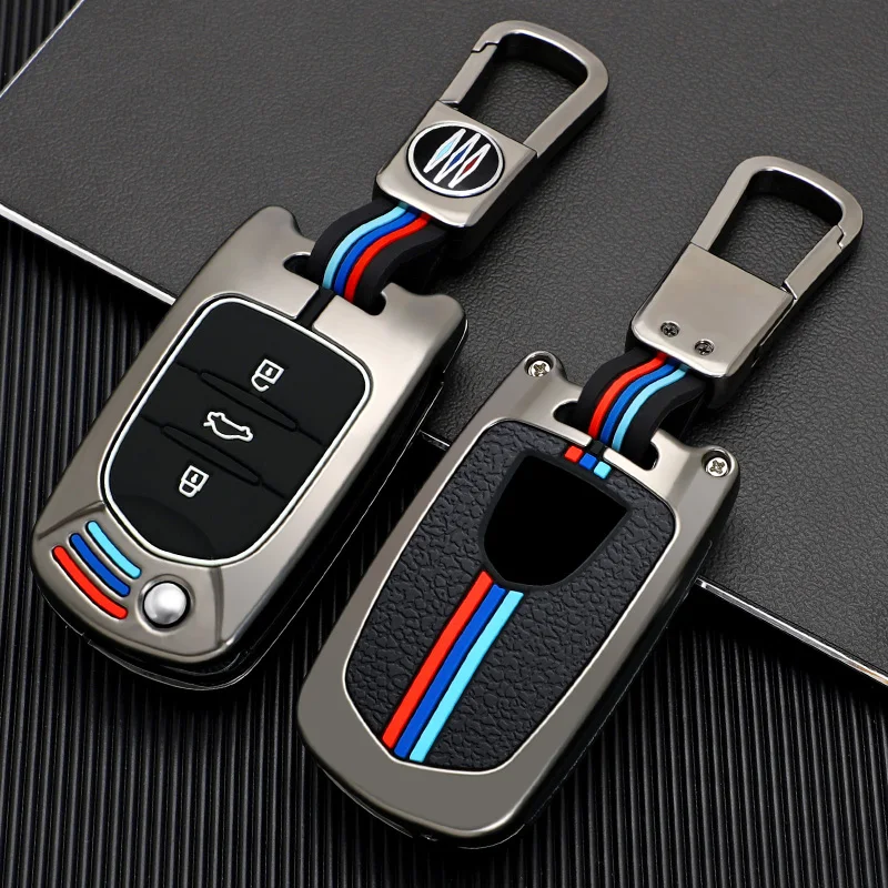 

Zinc Alloy Car Key Case Cover remote Shell For Baojun 560 Rs-5 530 630 310 E100 310W 510 730 360 Holder Fob keychain Accessories