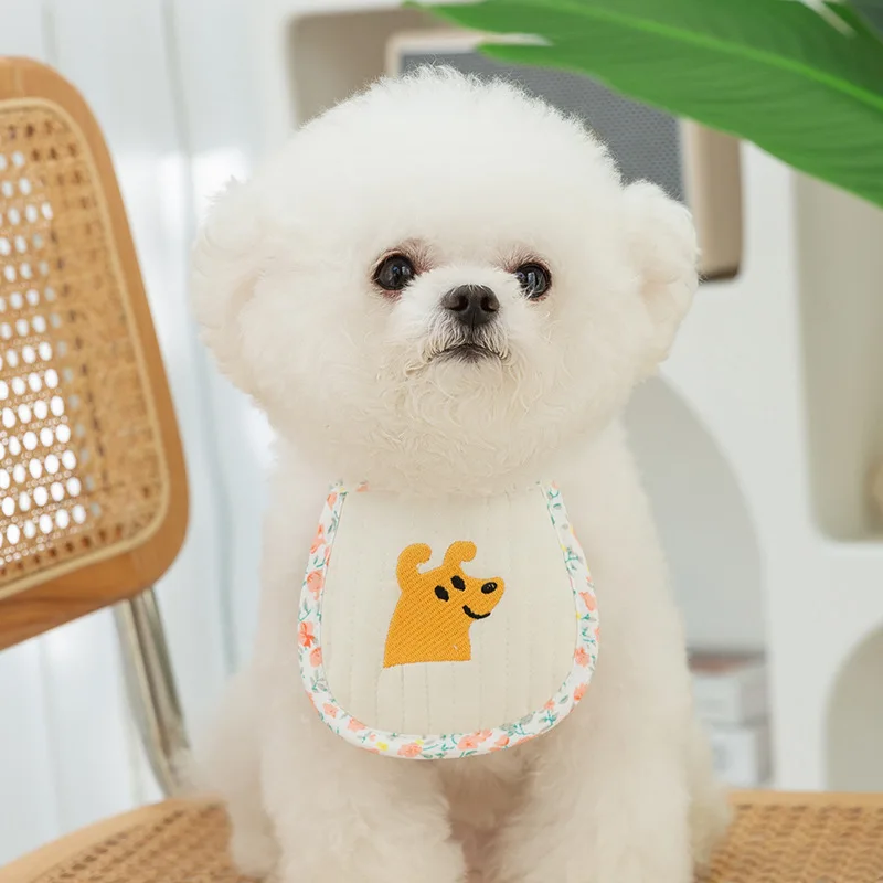 

1 Pcs Dog Accessories Cotton Pet Dog Bandana Scarf Summer for Small Dogs Teddy Cats Bibs Pet Accessories Bandanas For Dogs