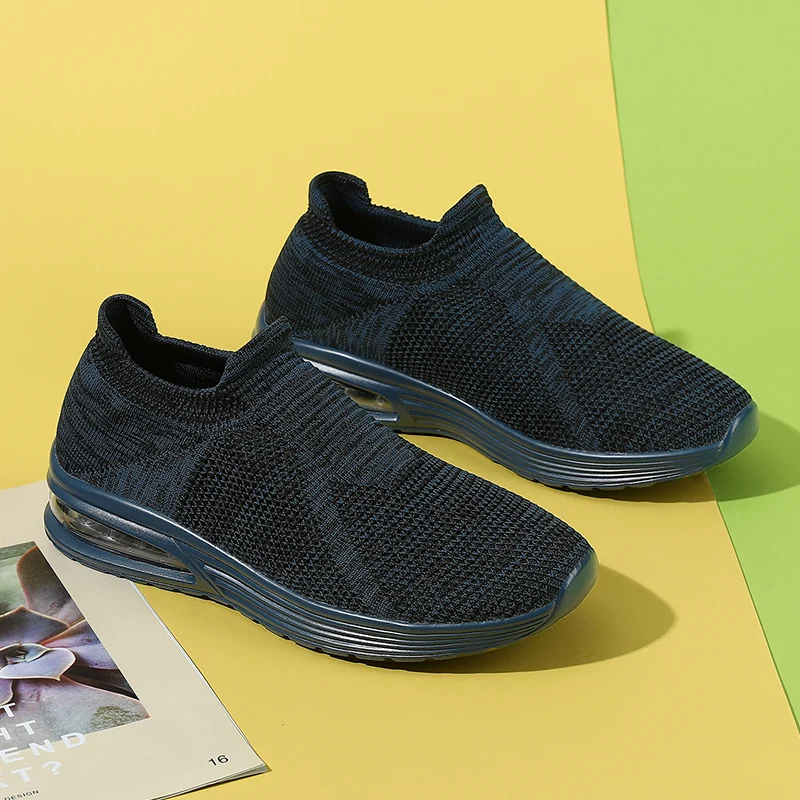 

Кроссовки-Носки мужские на воздушной подушке, липкие, без шнуровки, износостойкая подошва, модные легкие