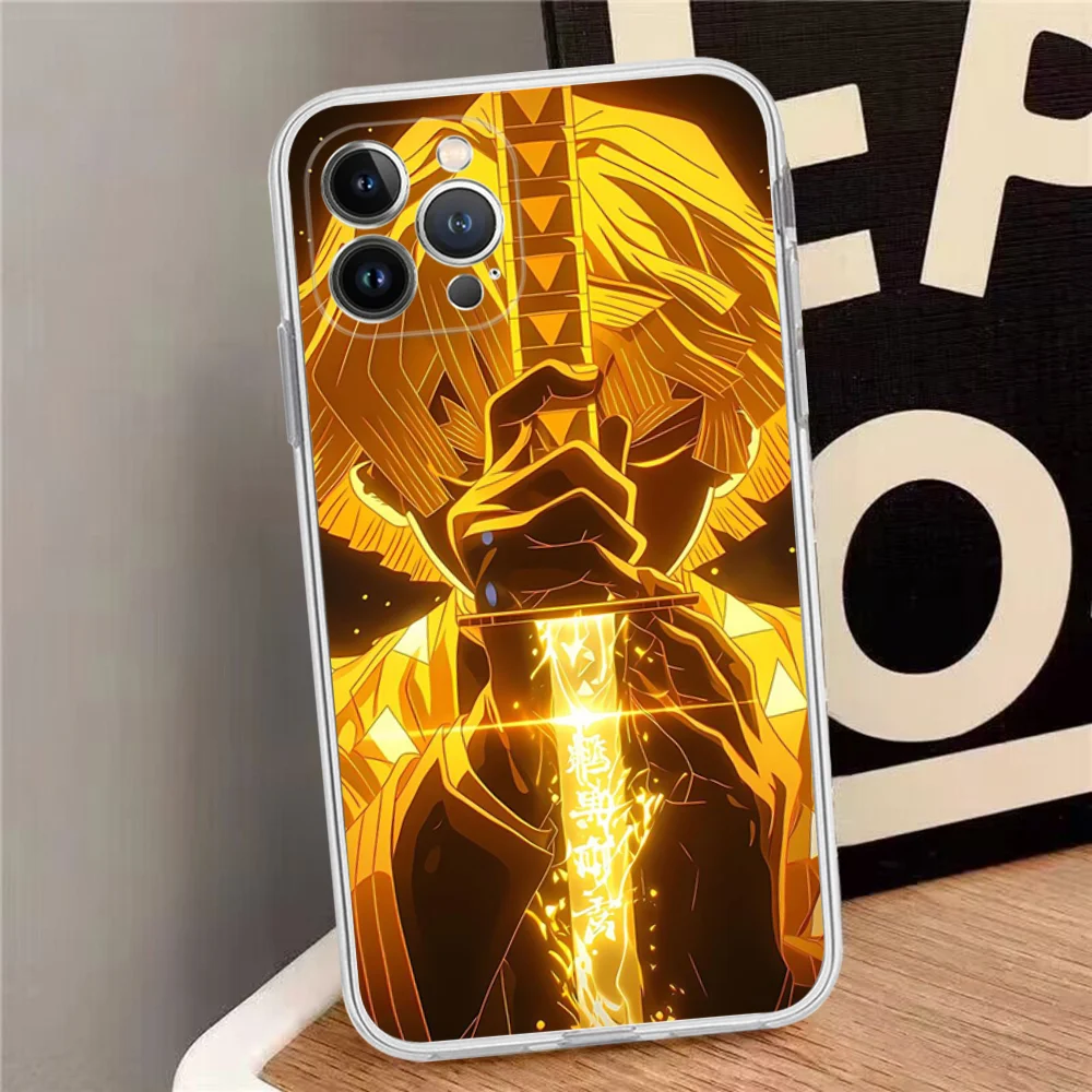 Zenitsu Agatsuma Phone Case Silicone Soft For Iphone 15 14 13 12 11 Pro Mini XS MAX 8 7 6 Plus X XR Cover