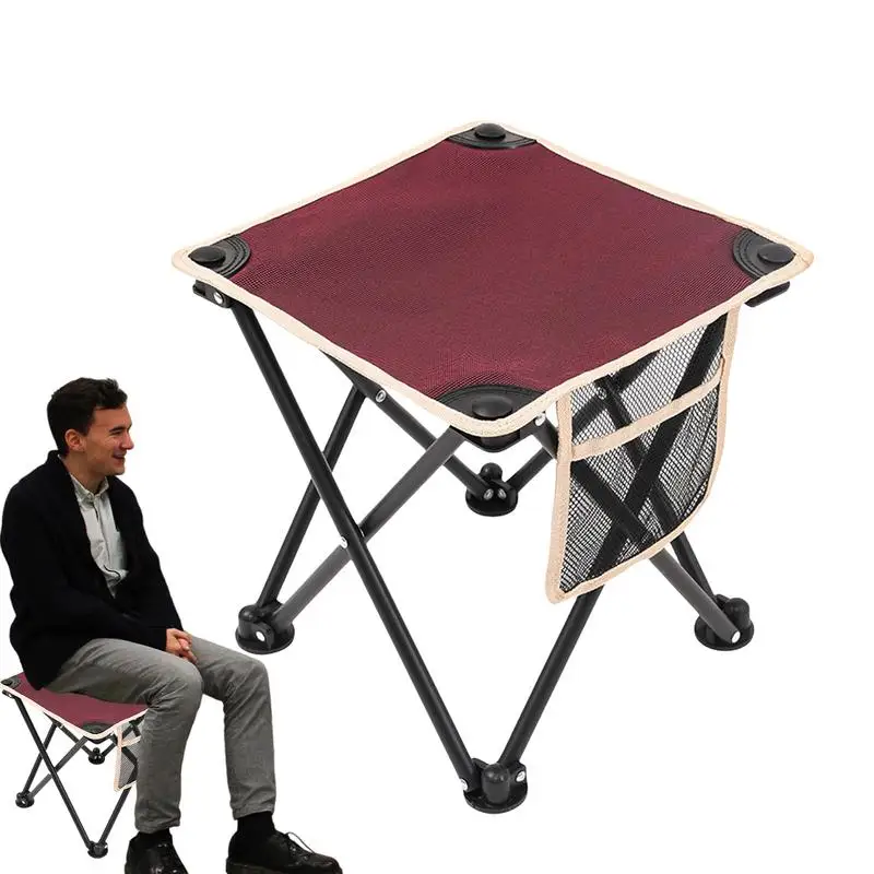 kempingowe składane krzesło antypoślizgowe krzesła z tkaniny Oxford Outdoor Camping Supplies Przenośne boczną kieszenią